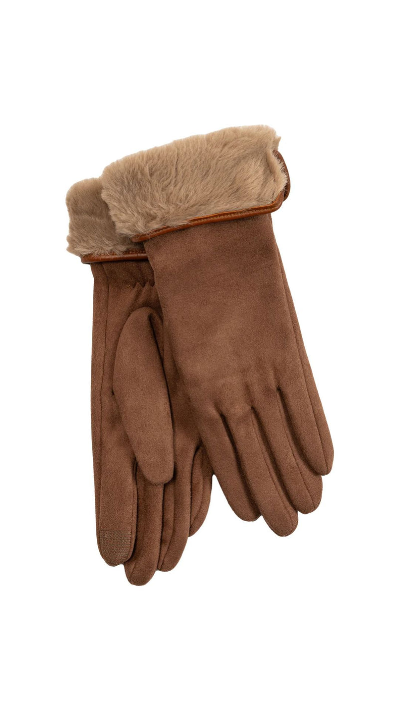 Faux Fur Cuff Gloves-Accessories-Uniquities
