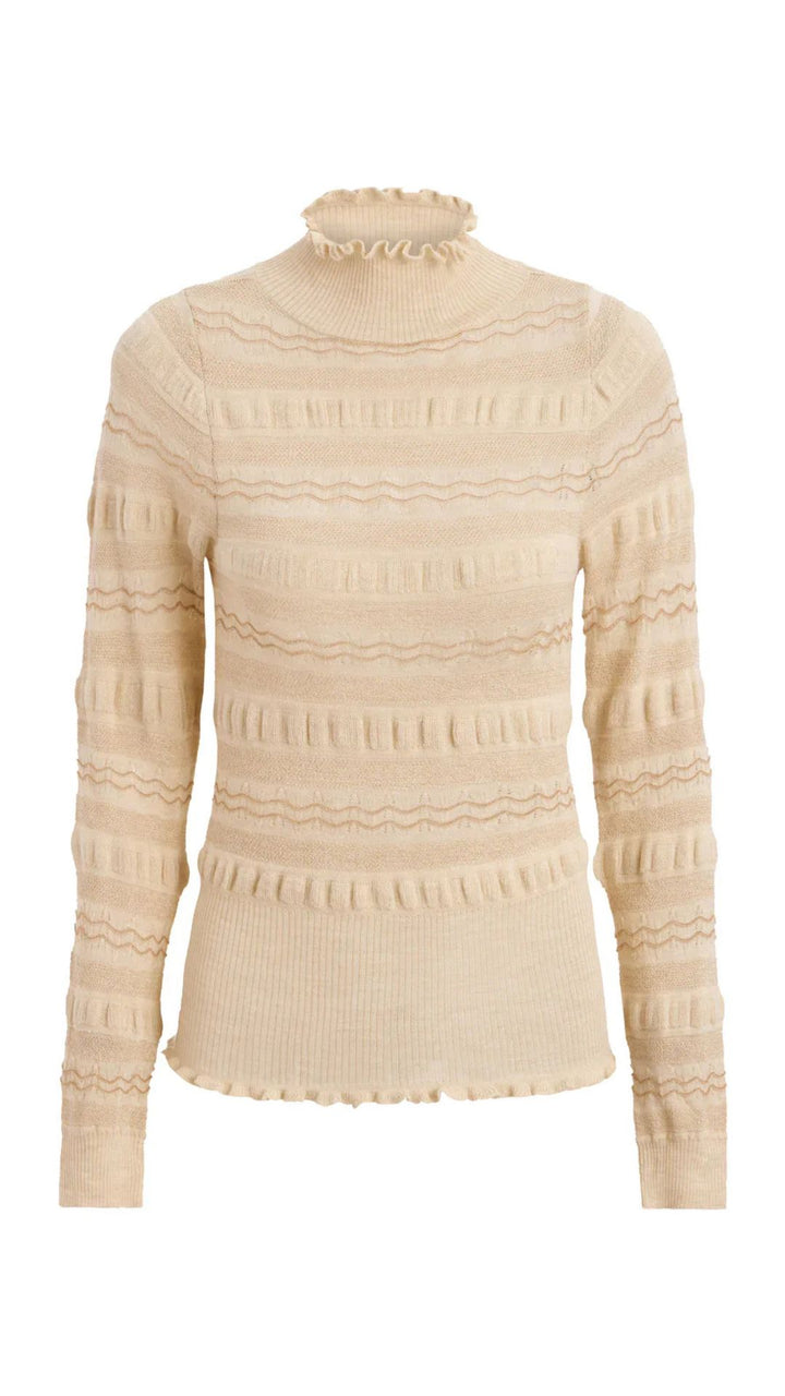 新品未使用！andmary Alison frill tops beige ANDMARY】Alison frill tops