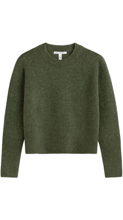 Cropped Boxy Crew With Slits-Sweaters-Uniquities