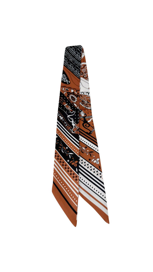 Twilly Scarf Brown-Accessories-Uniquities