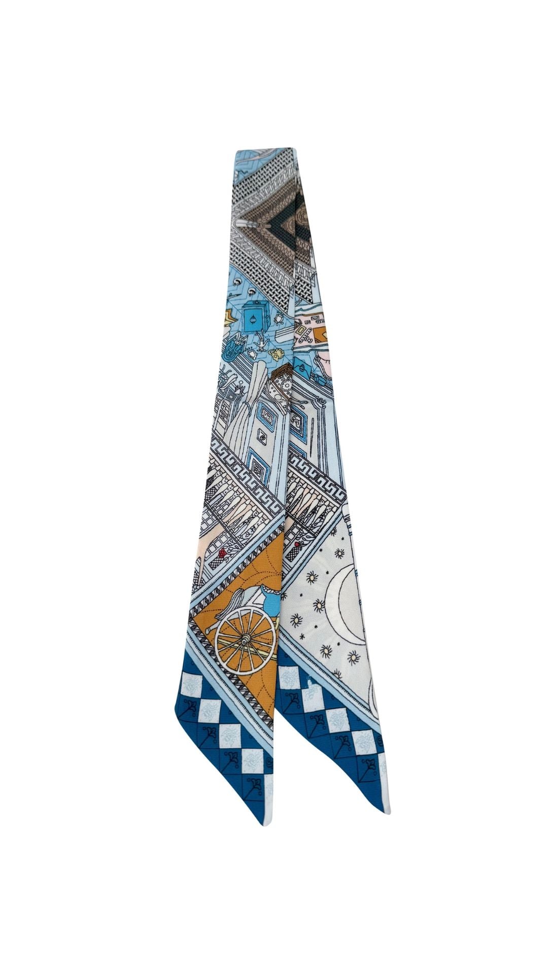 Twilly Scarf Blue-Accessories-Uniquities