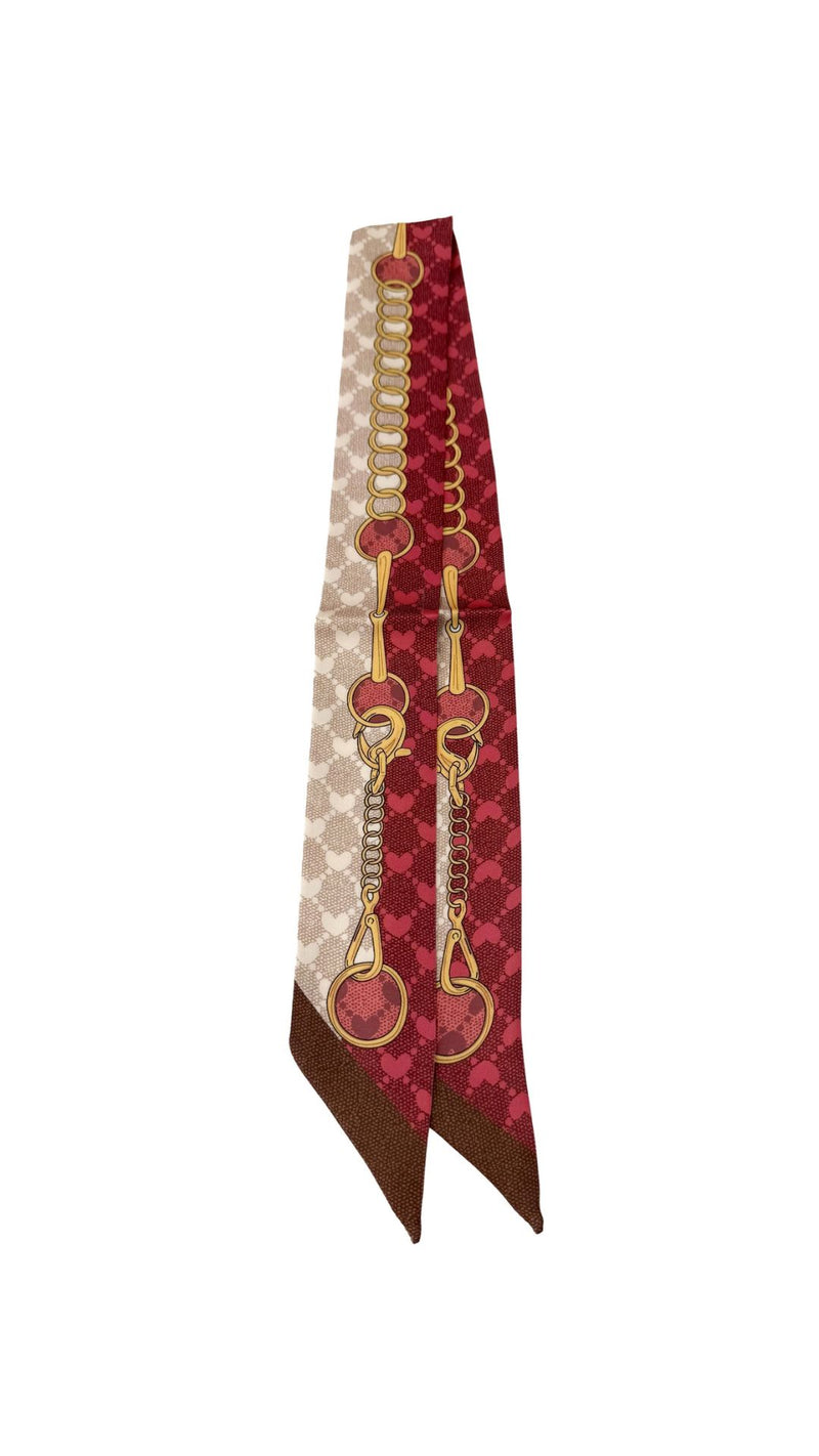 Twilly Scarf Red-Accessories-Uniquities