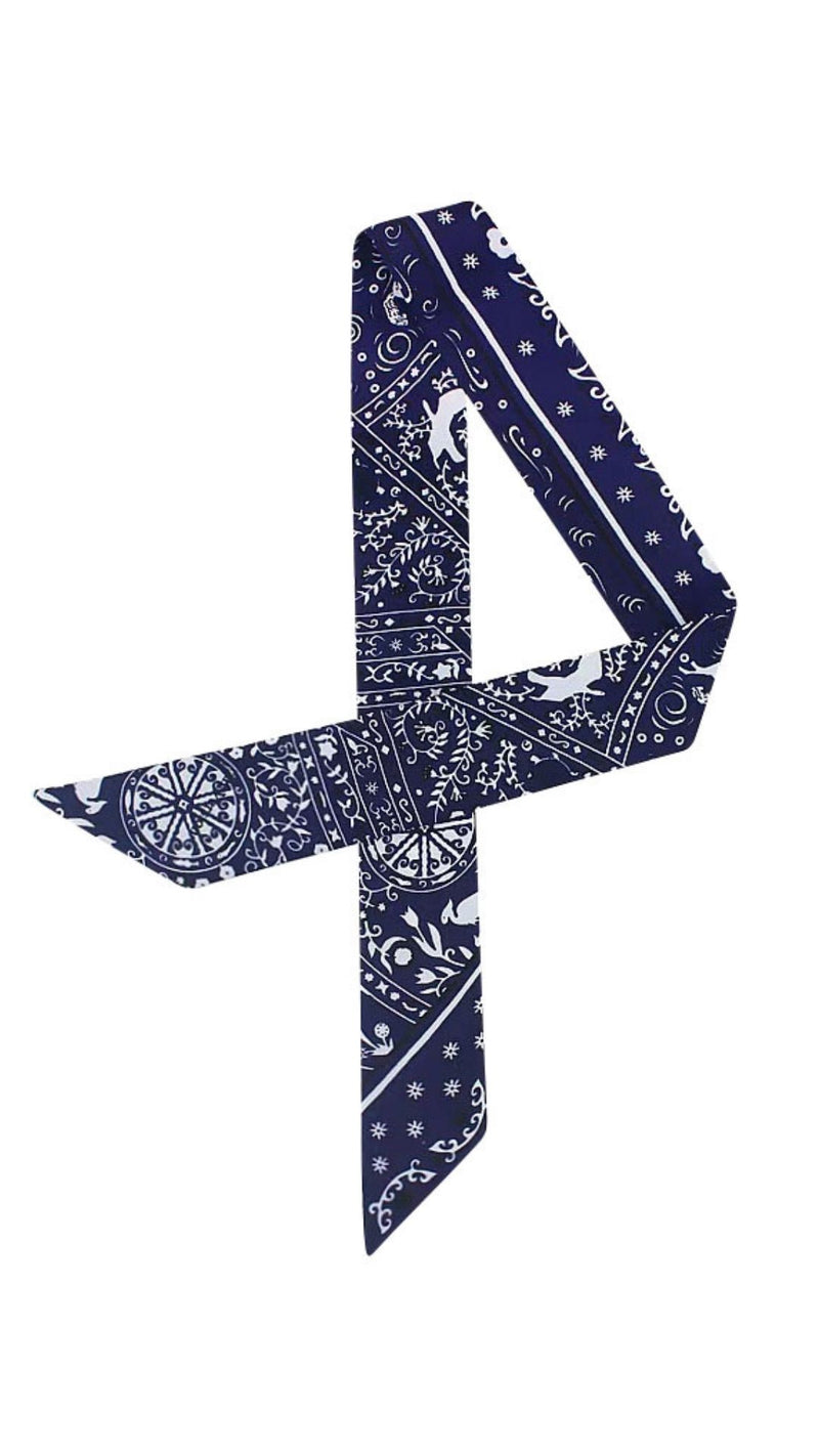 Twilly Bandana Scarf Navy-Accessories-Uniquities