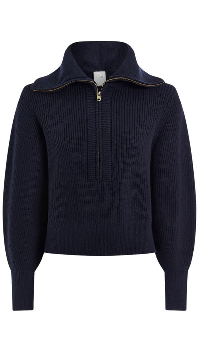 Maura Half Zip Rib Knit-Sweaters-Uniquities