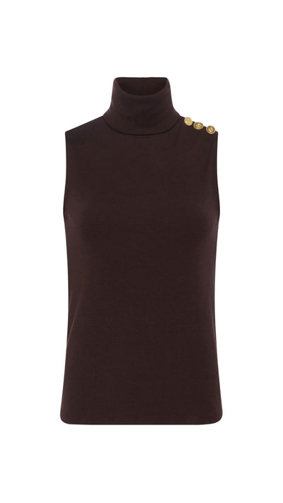Ceci Sleeveless Turtleneck-Tops/Blouses-Uniquities