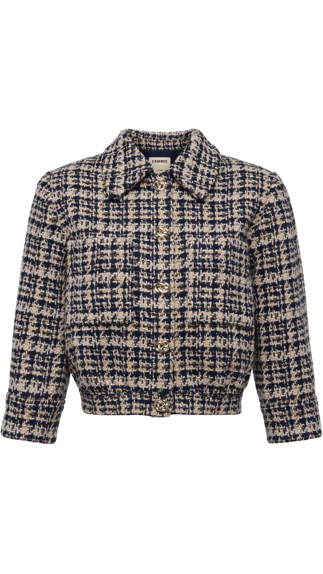 Jia Crop 3/4 Sleeve Jacket-Jackets-Uniquities