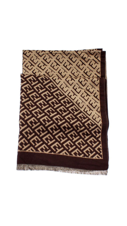 Fashion Printed Scarf Brown-Accessories-Uniquities