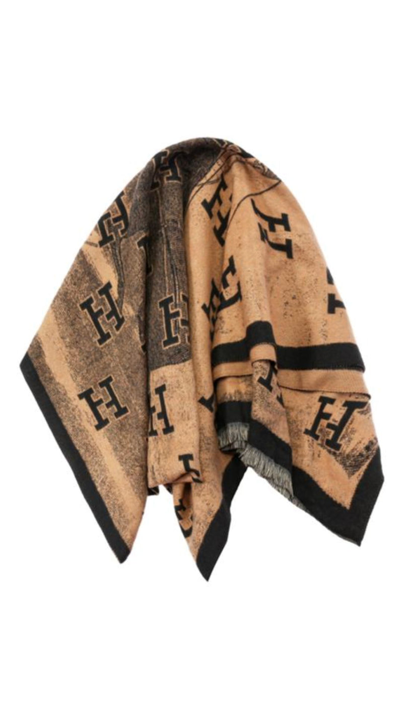 Fashion Printed Scarf Taupe-Accessories-Uniquities