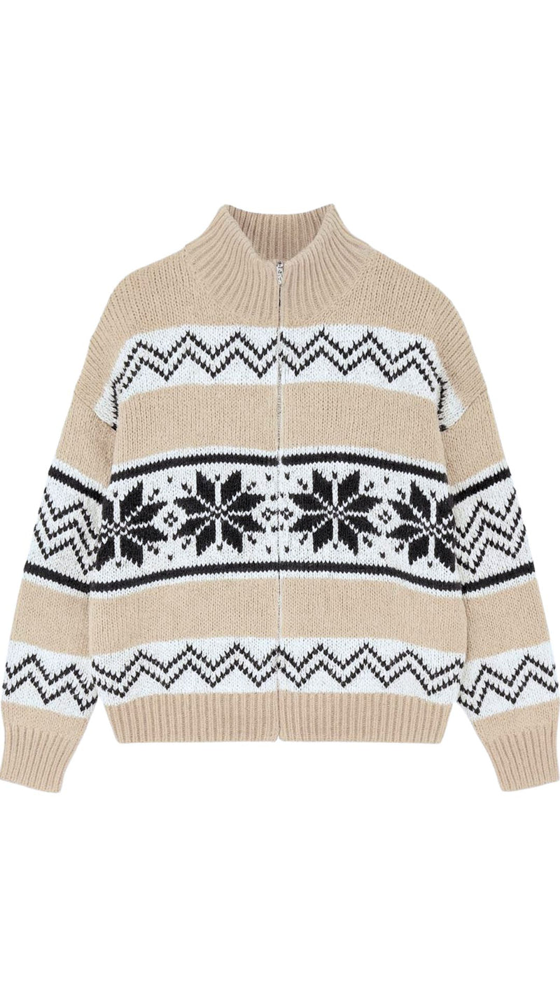 Claudia Zip Jacket-Sweaters-Uniquities