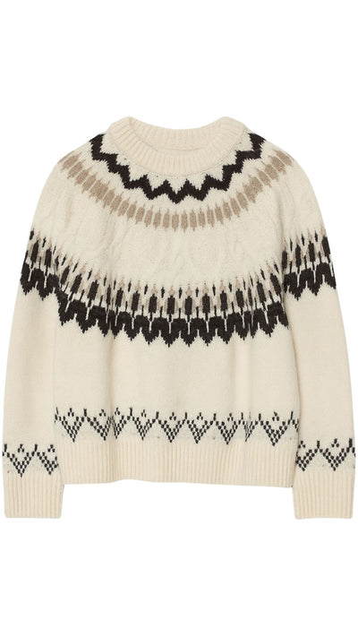 Adeline Fair Isle Sweater-Sweaters-Uniquities
