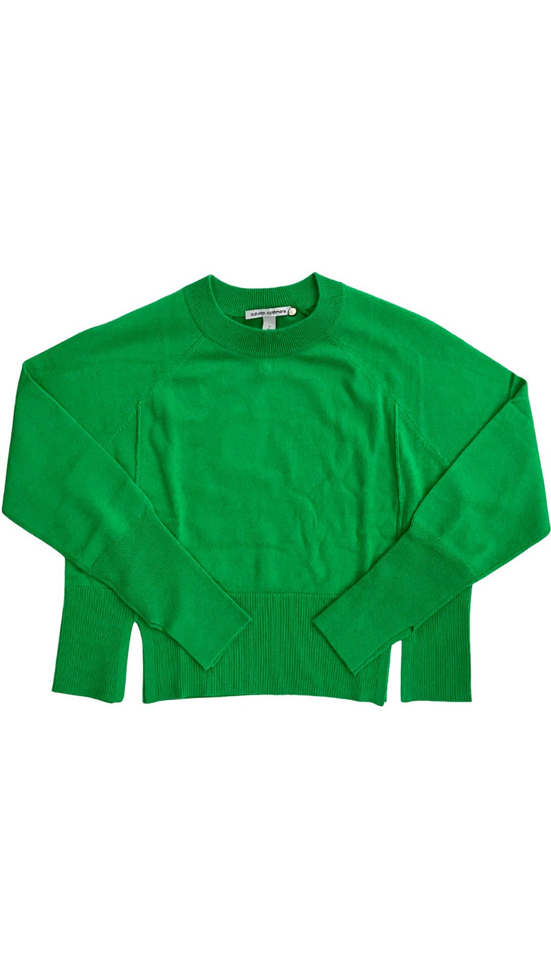 Raglan Crew With Side Slits-Sweaters-Uniquities