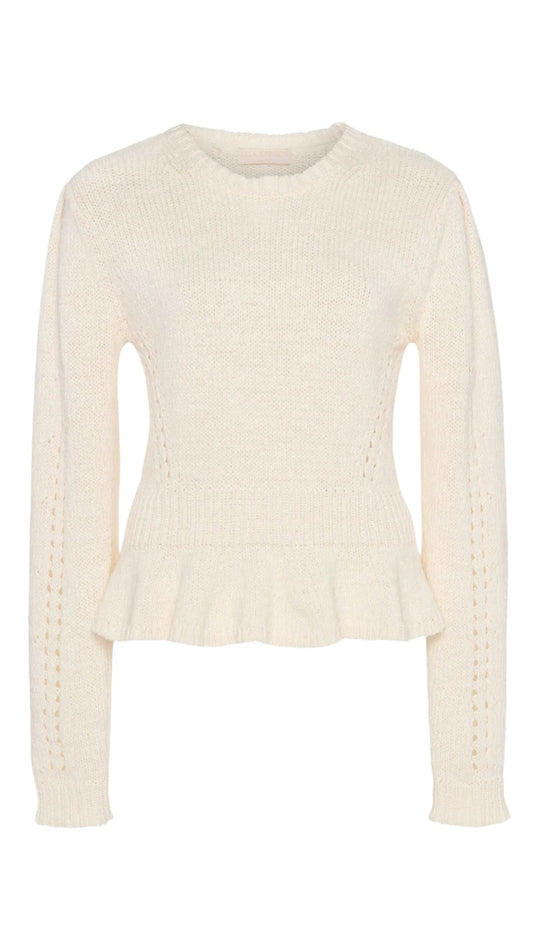Aurelie Peplum Pullover-Sweaters-Uniquities