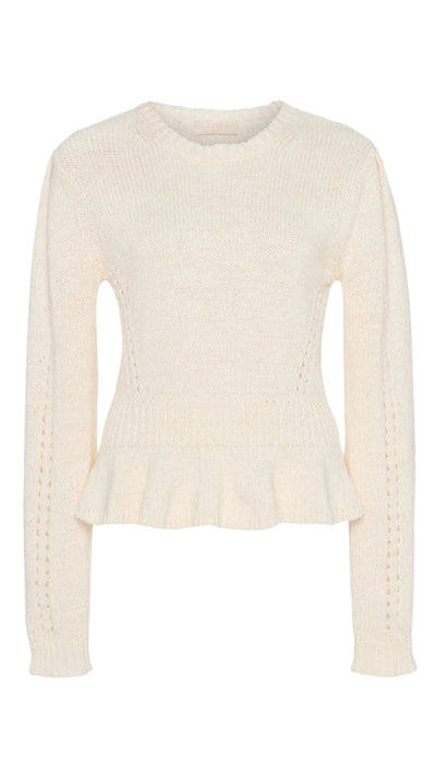 Aurelie Peplum Pullover-Sweaters-Uniquities