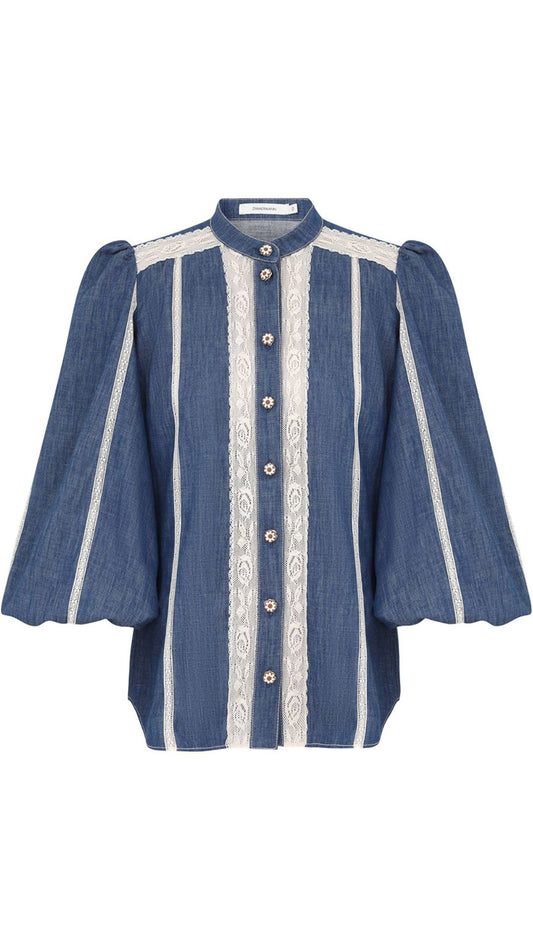Awaken Denim Shirt-Tops/Blouses-Uniquities
