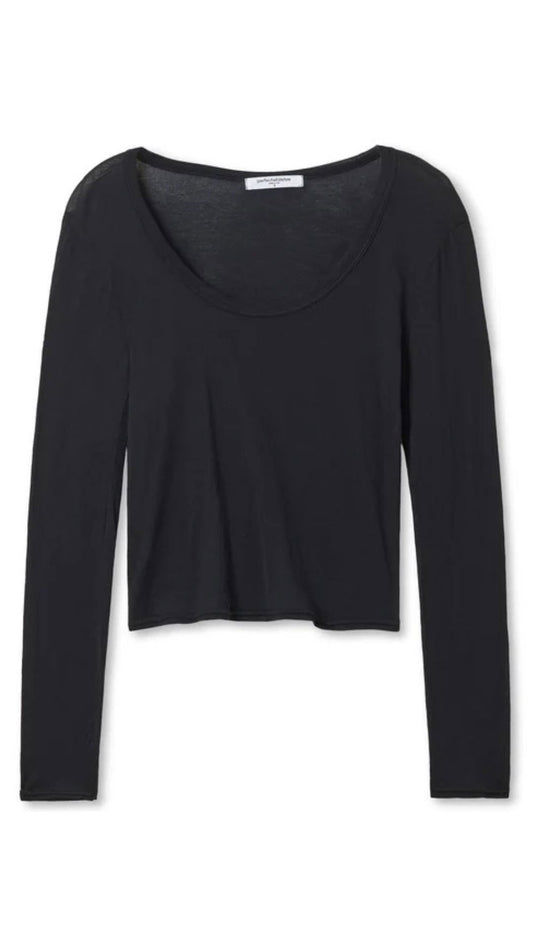 Angie Scoop Neck Long Sleeve Tee-Tee Shirts-Uniquities