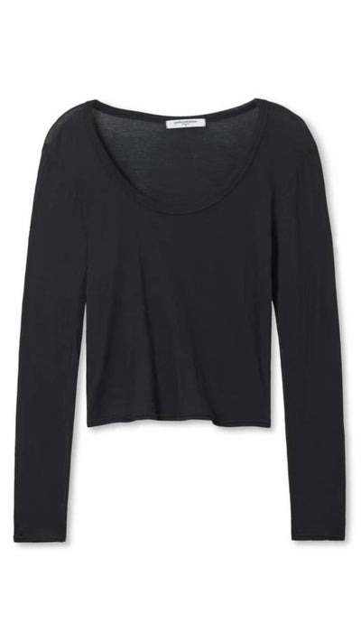Angie Scoop Neck Long Sleeve Tee-Tee Shirts-Uniquities