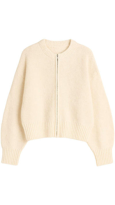 Zip Knit Cardigan-Sweaters-Uniquities
