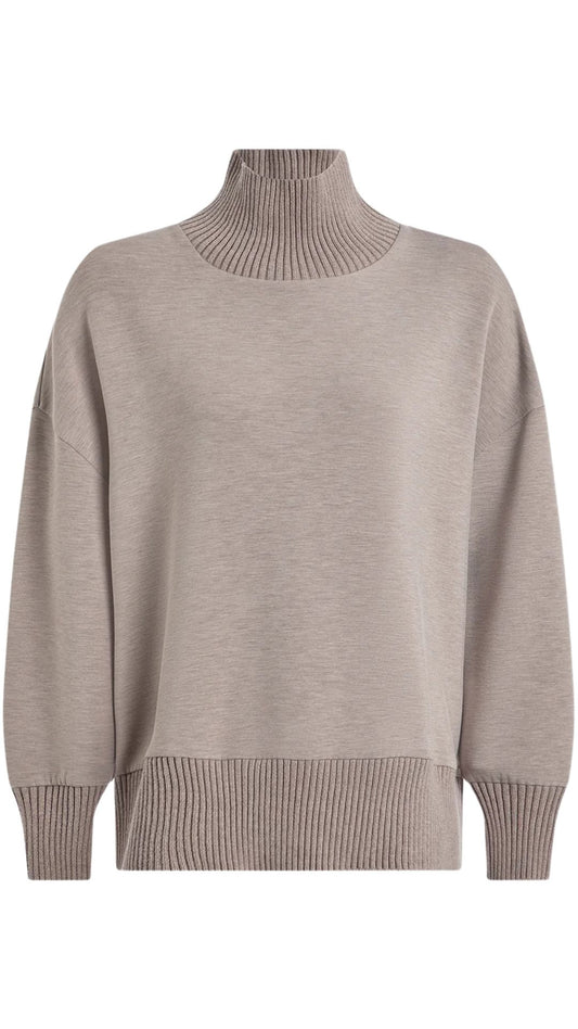 Barker High Neck Sweat-Sweaters-Uniquities