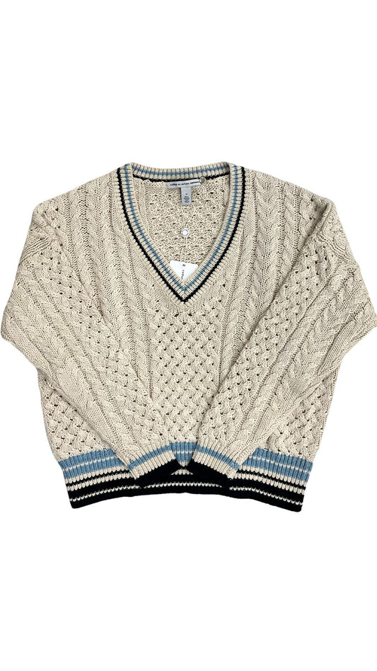 Open Fisherman Cable Tennis V-Sweaters-Uniquities