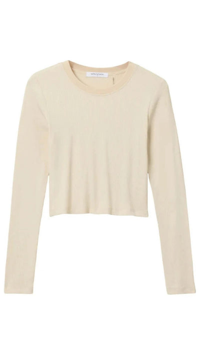 Sienna Luxe Rib Cropped Long Sleeve Tee-Tee Shirts-Uniquities