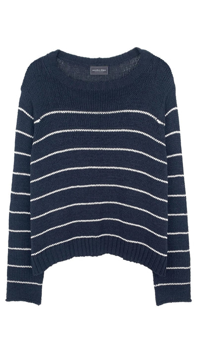 Valerie Stripe Crew-Sweaters-Uniquities