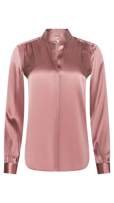 Bianca Band Collar Blouse-Tops/Blouses-Uniquities