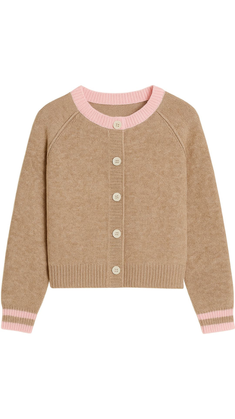 Annalise Two Tone Cardigan-Sweaters-Uniquities