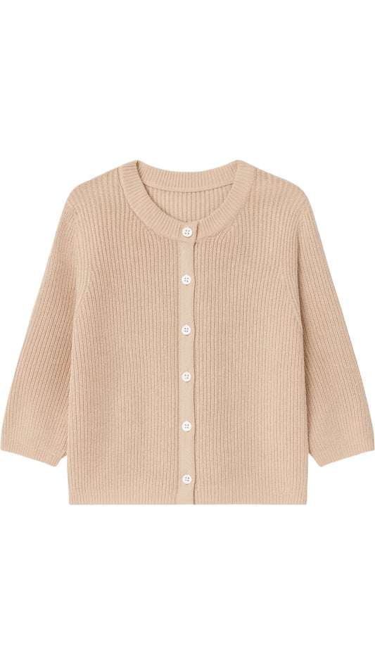 Elbow Sleeve Shaker Cardigan-Tops/Blouses-Uniquities