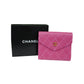 Chanel Caviar Mini Wallet/Hot Pink-Accessories-Uniquities