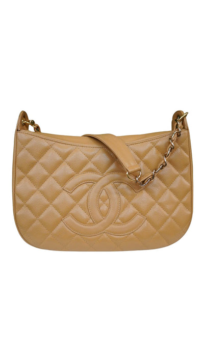 Chanel Caviar Quilted Shoulder/Dark Beige-Accessories-Uniquities