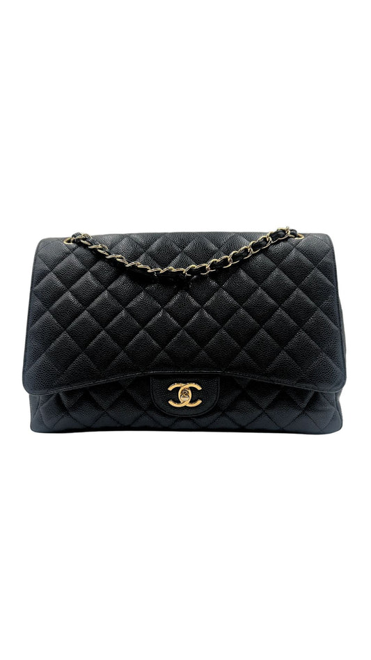 Chanel Quilted Caviar Maxi Classic-Accessories-Uniquities