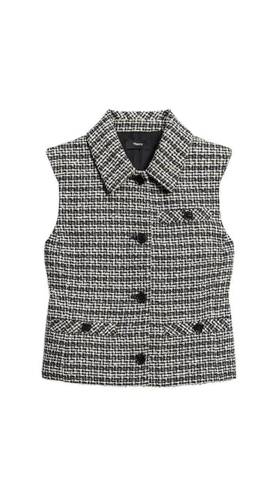 Stripe Tweed Vest-Tops/Blouses-Uniquities