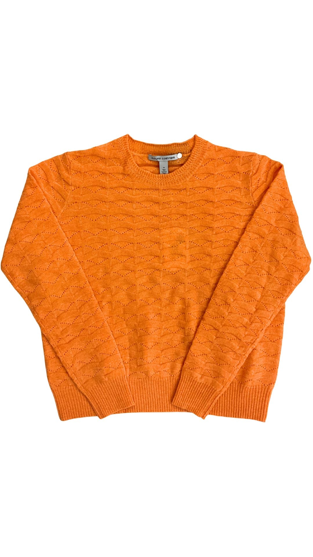 Wavy Pointelle Crew-Sweaters-Uniquities