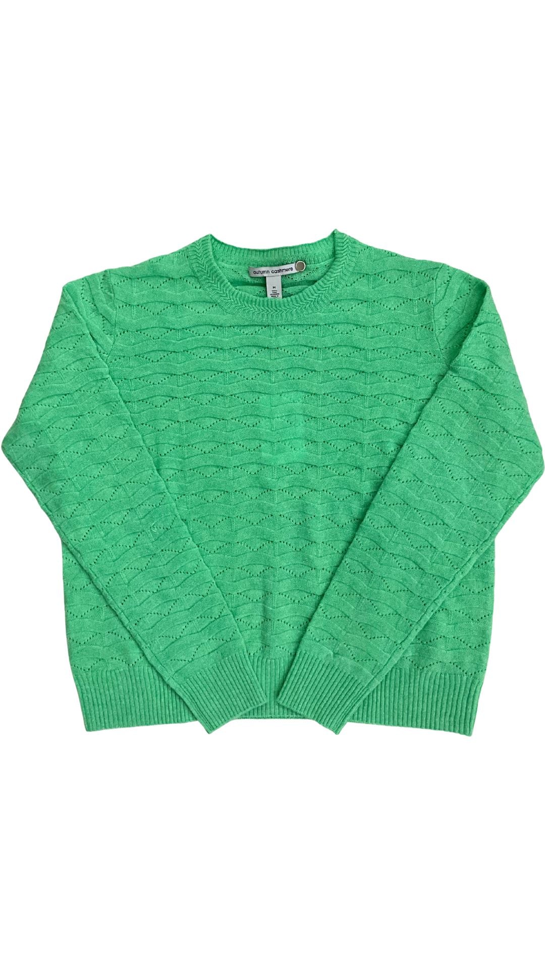 Wavy Pointelle Crew-Sweaters-Uniquities