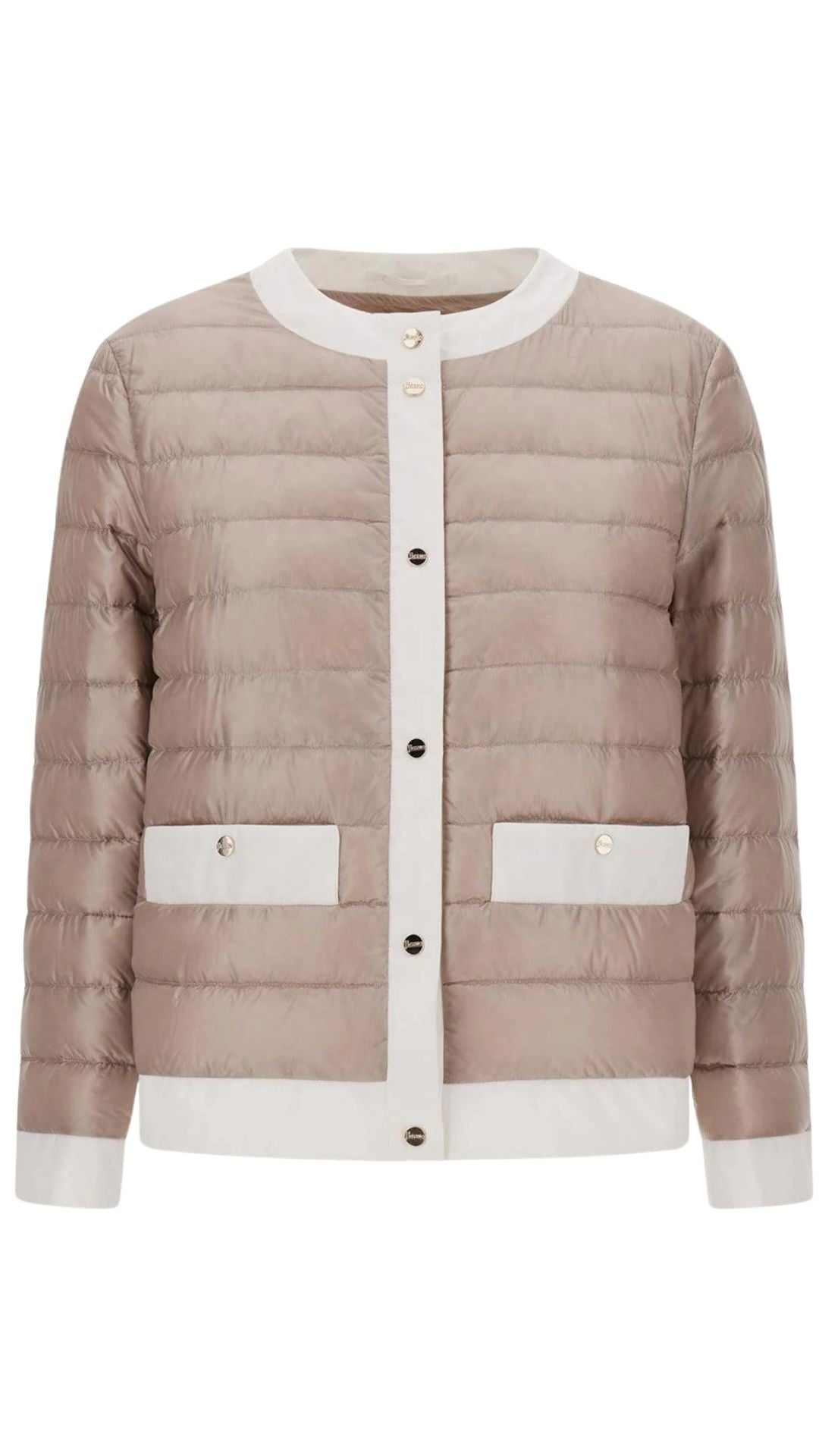 Nylon Short Collarless Jacket-Jackets-Uniquities
