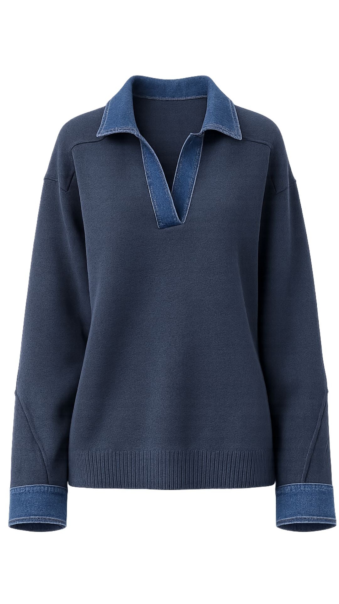 Marie Denim Polo-Sweaters-Uniquities