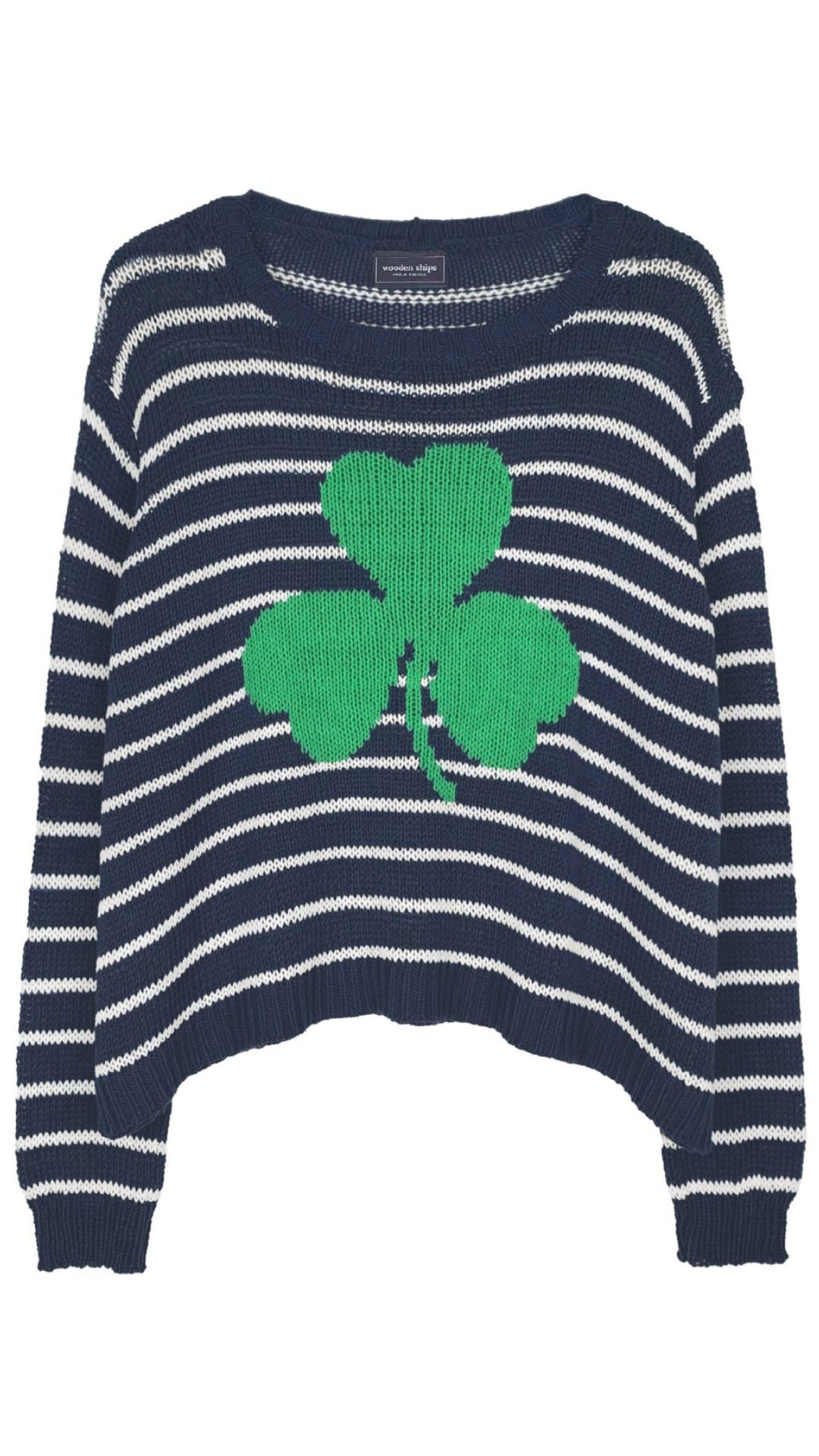 Shamrock Stripe Crew-Sweaters-Uniquities