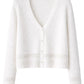 Scallop Edge Cardigan-Sweaters-Uniquities