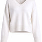 Luxe Cotton Blend Boxy V-Sweaters-Uniquities