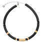 Black Bead Agate Puka Necklace-Jewelry-Uniquities