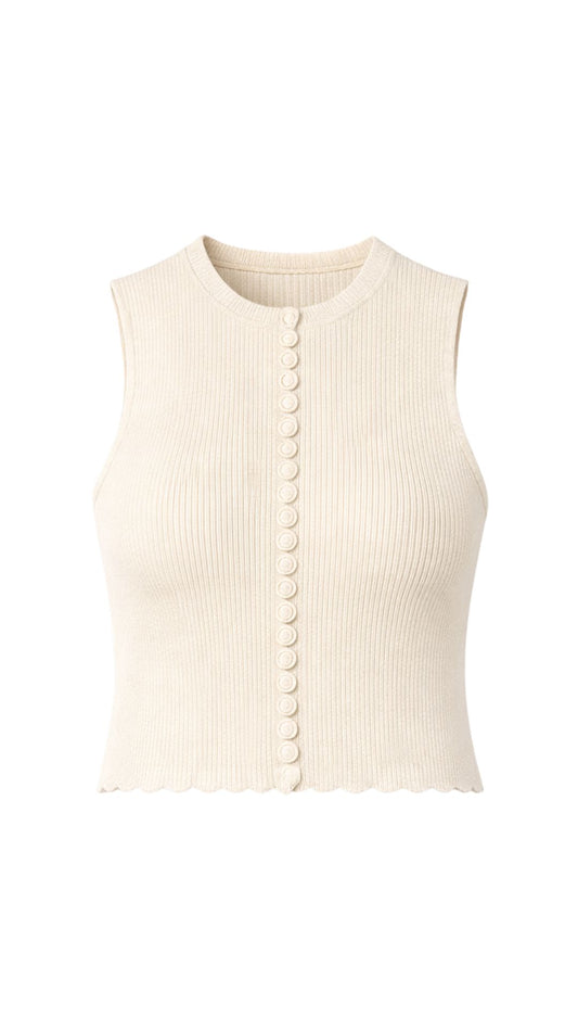 Isla Ribbed Vest-Sweaters-Uniquities