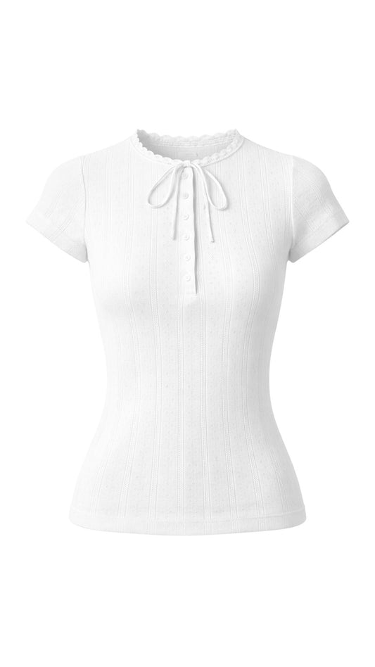 Nadine Tie Top-Tops/Blouses-Uniquities