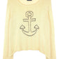 Stitched Anchor Crew-Sweaters-Uniquities