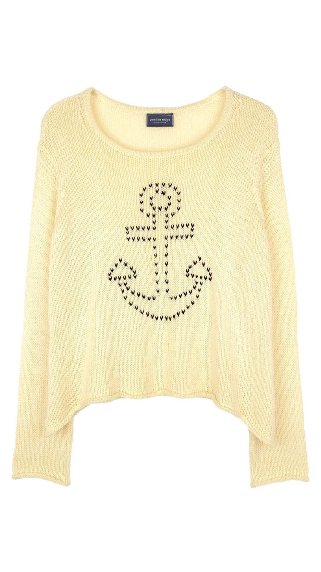 Stitched Anchor Crew-Sweaters-Uniquities