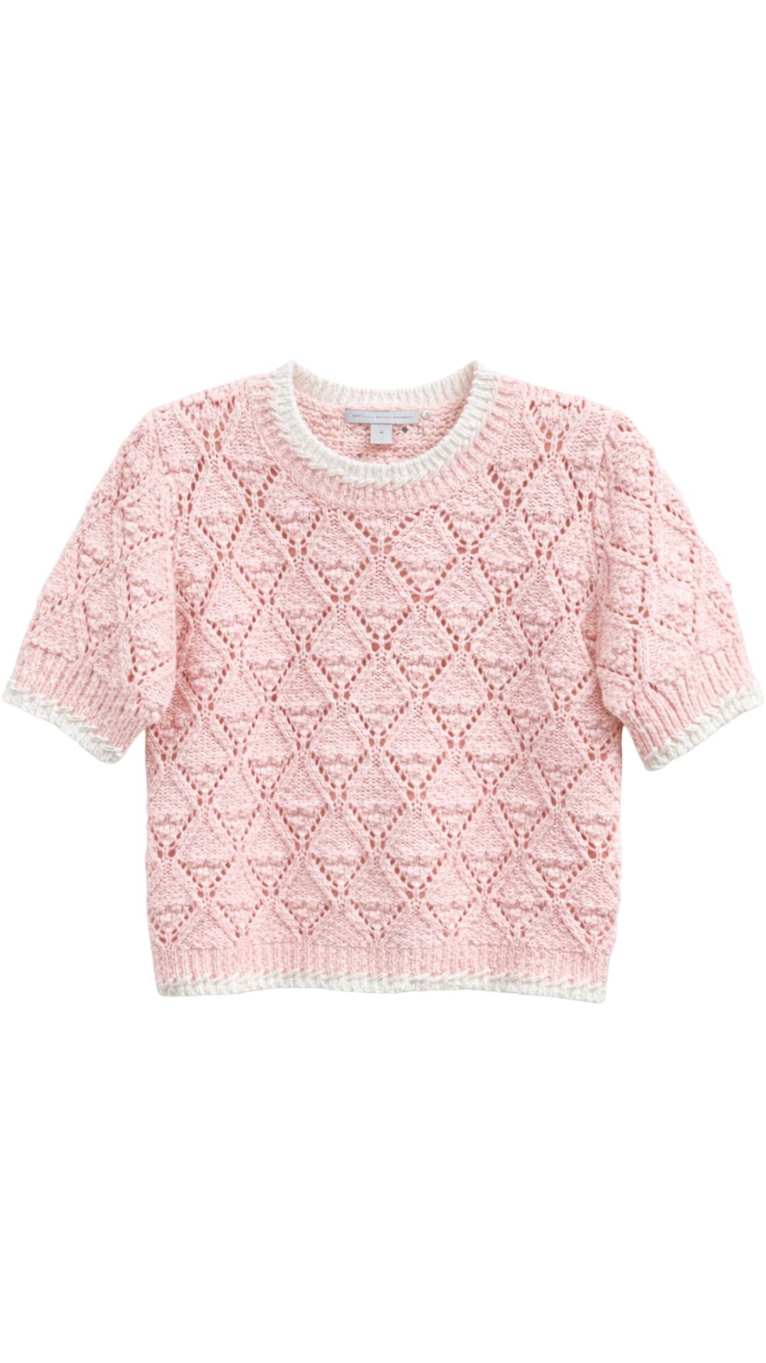 Fancy Popcorn Stitch Crew-Sweaters-Uniquities