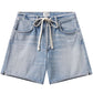 Brynn Drawstring Short-Denim-Uniquities