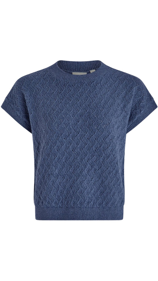 Manae Pointelle Knit Top-Sweaters-Uniquities