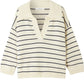 Striped Easy Pullover-Sweaters-Uniquities