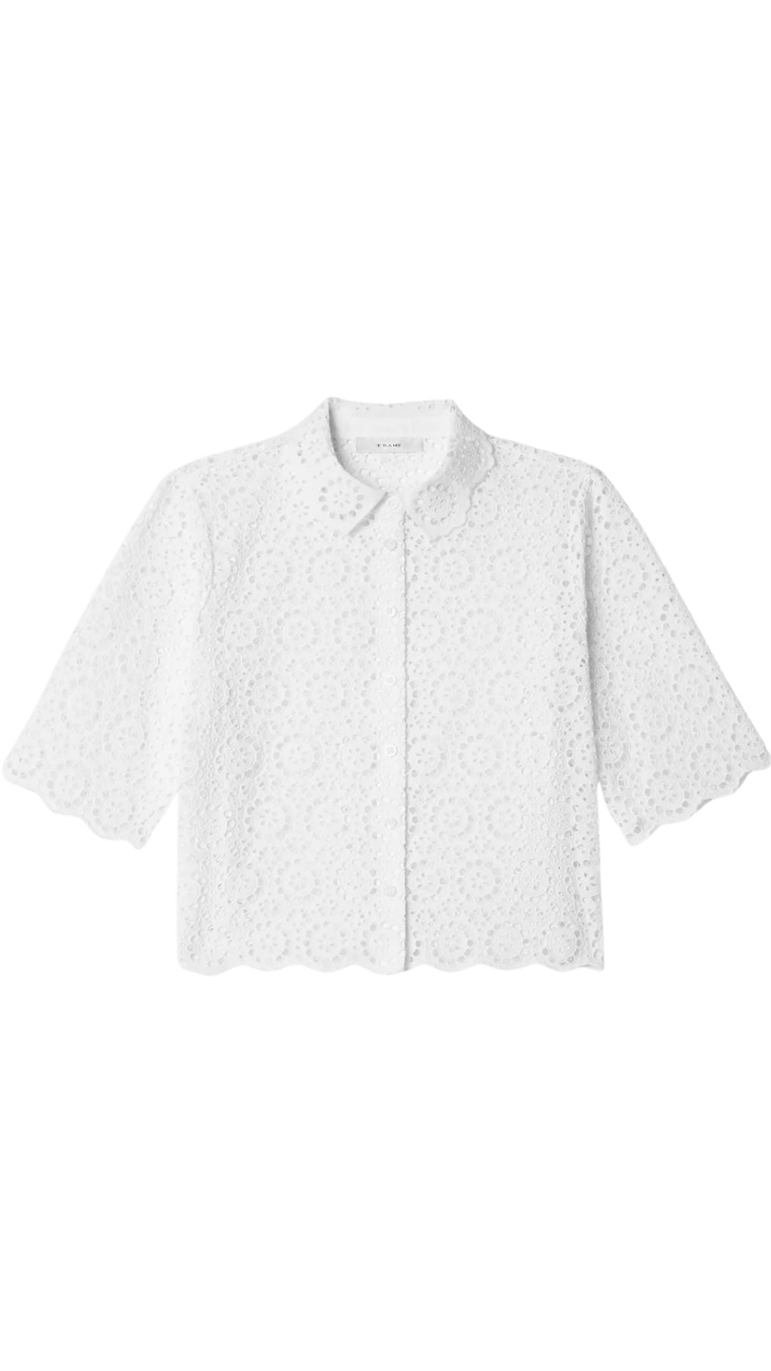 Petal Eyelet Shirt-Tops/Blouses-Uniquities