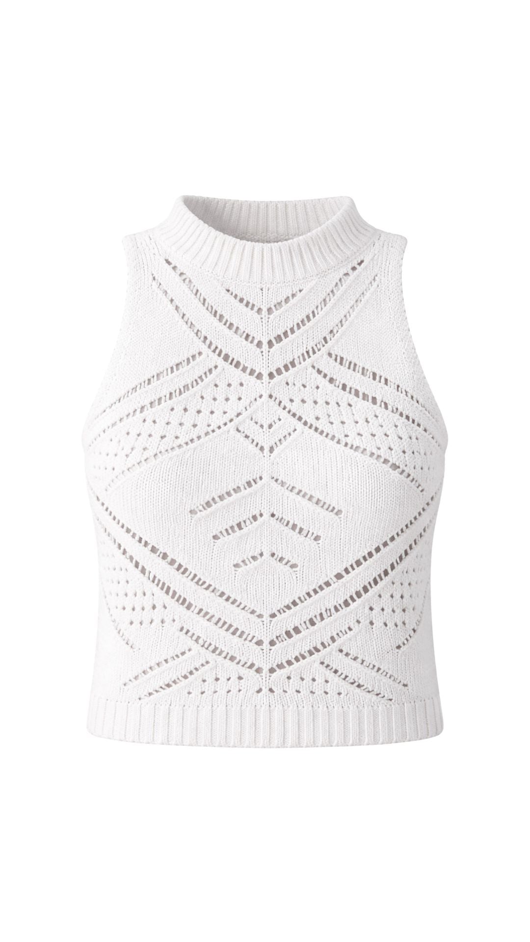 Chunky Pointelle Tank-Sweaters-Uniquities